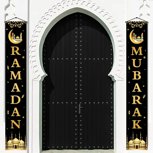 2024 Ramadan EID Mubarak Door Decoration Muslim Ramadan Porch Banner for  Home Hanging Islamic Eid Festival Party Decor Supplies - AliExpress