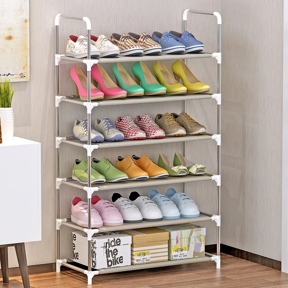 

Multi layer shoe rack rack storage cabinet can stack shelves to accommodate 18 pairs of shoes
