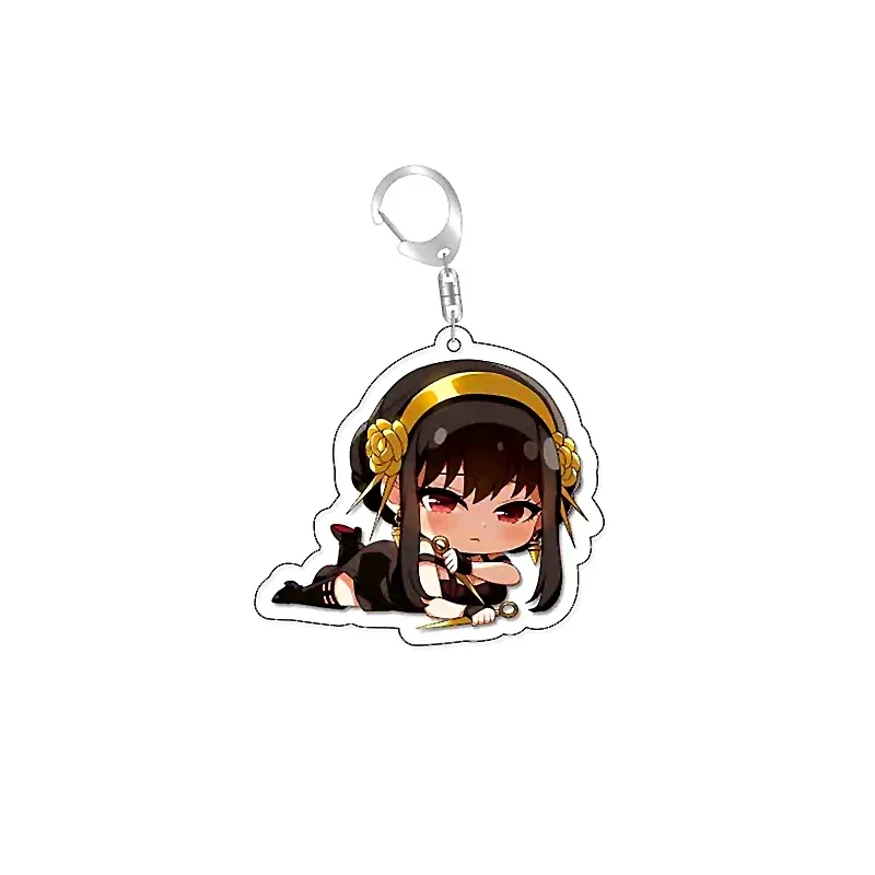 Anime SpyxFamily Anya Loid Yor Forger Cartoon Acrylic Keychain Pendant Keyring Bag Tag Anime Collections for Costumes anime keychain game keychain mini sword keychain anime keychain pendant