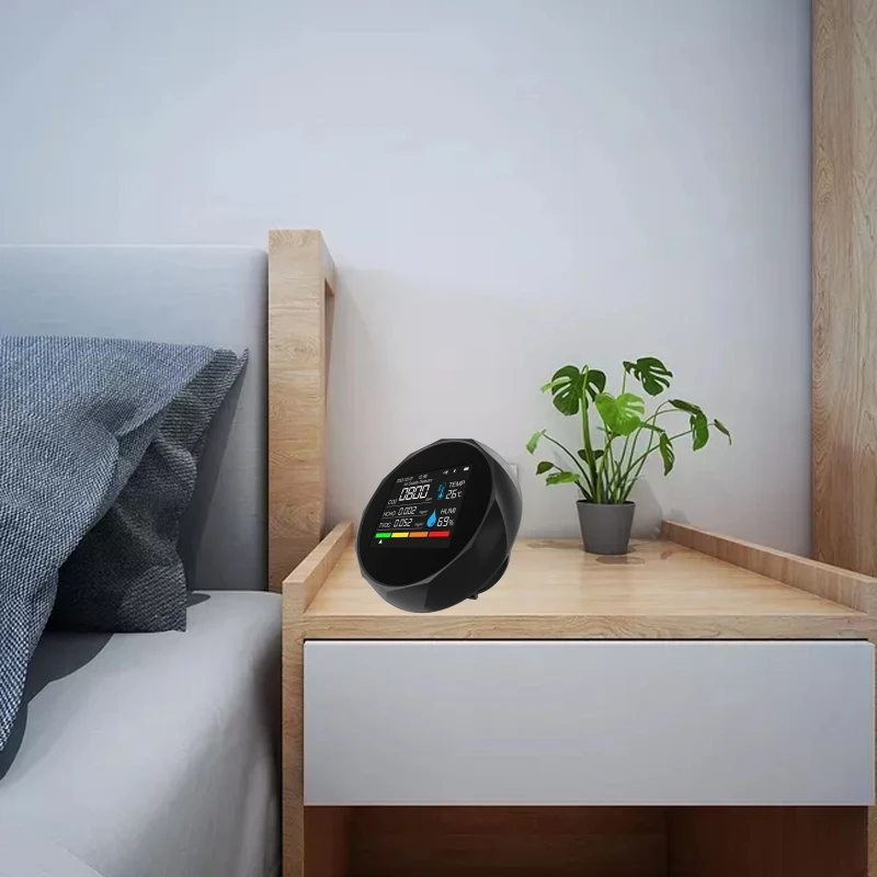 

Портативный детектор CO2 7 в 1 монитор качества воздуха HCHO TVOC измеритель температуры и влажности