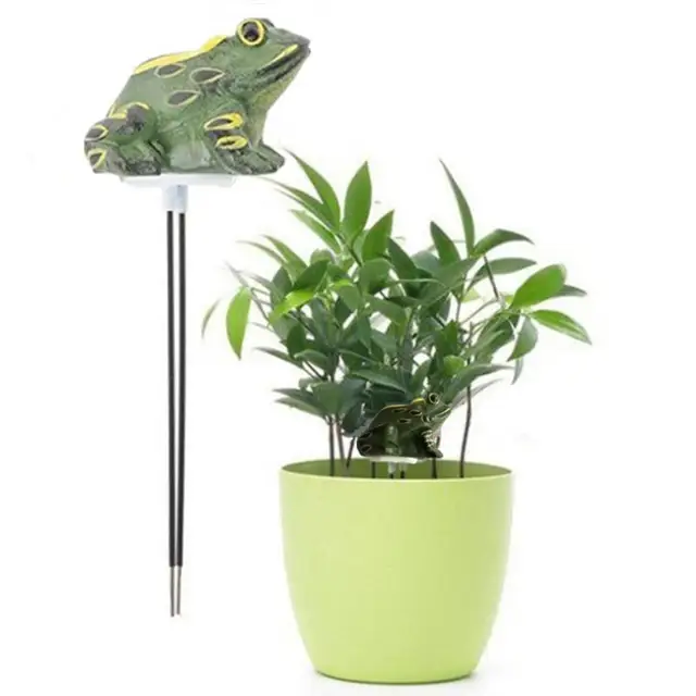 Aranyos Béka Alakú Mérő A Bonsai Növényhez, És Nincs Szükség Akkumulátorra