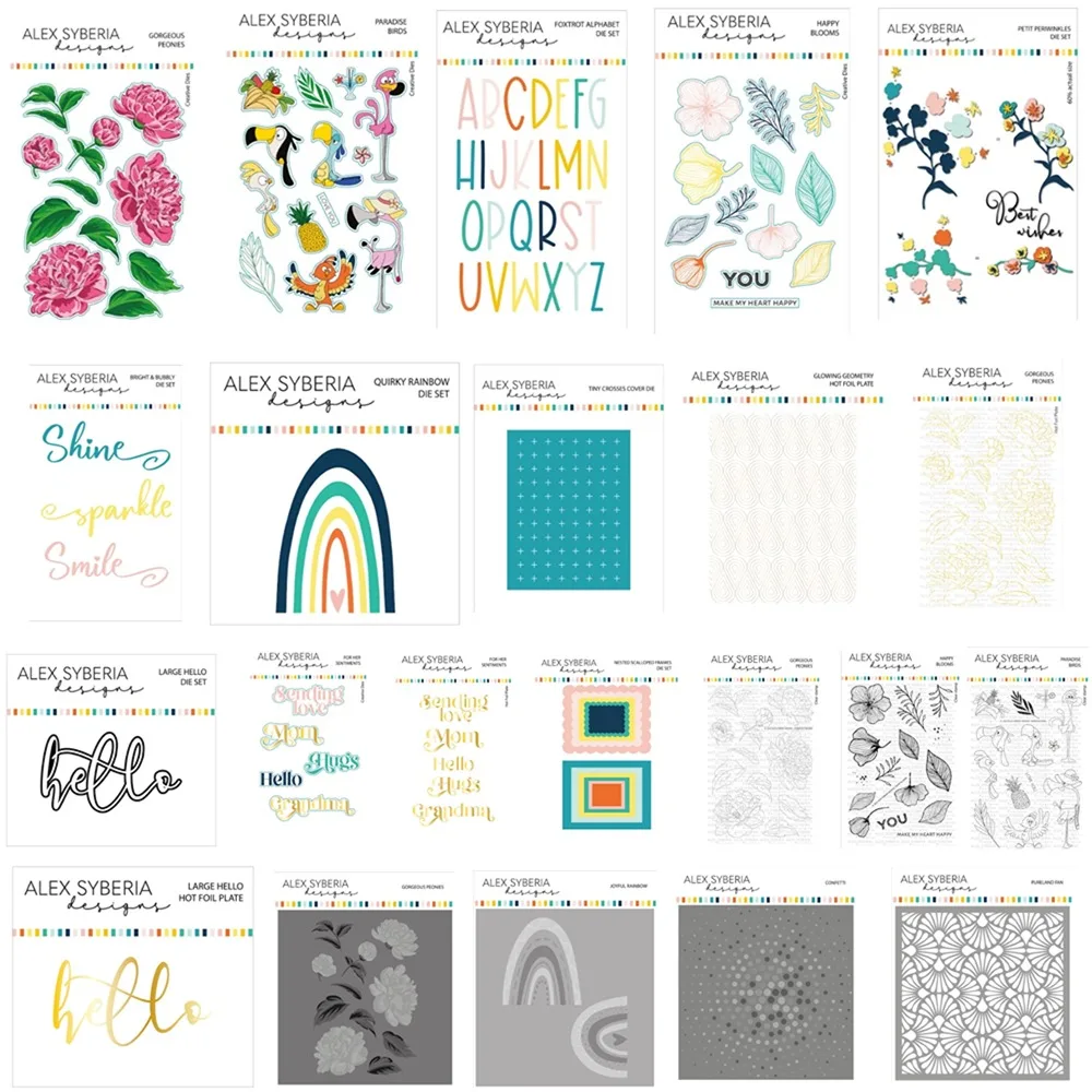 

Необычные металлические штампы с радужным рисунком, трафареты, горячая фольга для рукоделия, скрапбукинга