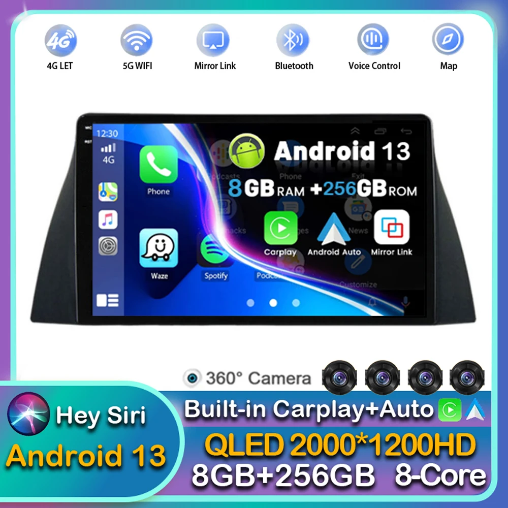 

Автомобильная магнитола Carplay, Android 13, Wi-Fi + 4G, для Chery Tiggo T11 1 2005-2013, мультимедийный видеоплеер с GPS, стерео 2din DSP, головное устройство