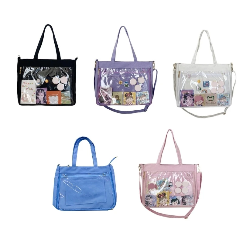 

Girls Student Japanese School JK Uniform Bag Women Transparent Clear Tote Itabag