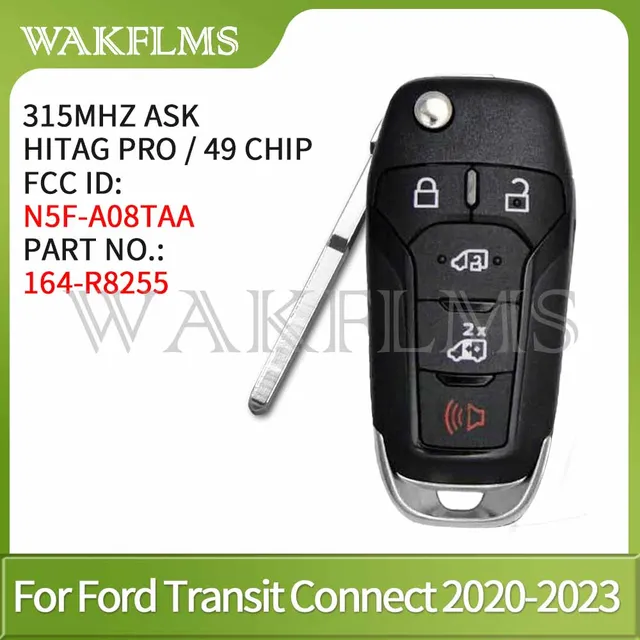 315MHz 49 Chip HU101 Flip Remote Key For Ford Transit Transit