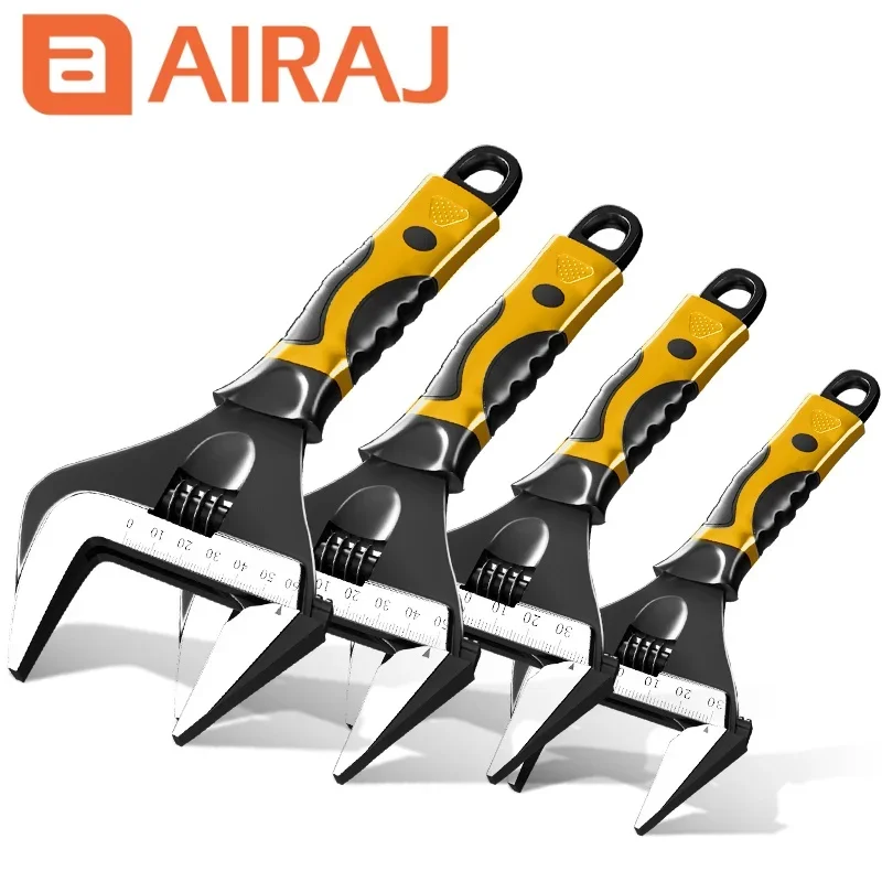 ประแจปรับขนาดได้ AIRAJ (6/8/10/12 นิ้ว) เครื่องมือช่าง ปากกว้างอเนกประสงค์ ประแจอเนกประสงค์สำหรับงานทั่วไป ประแจปากตายสำหรับงานห้องน้ำ 1