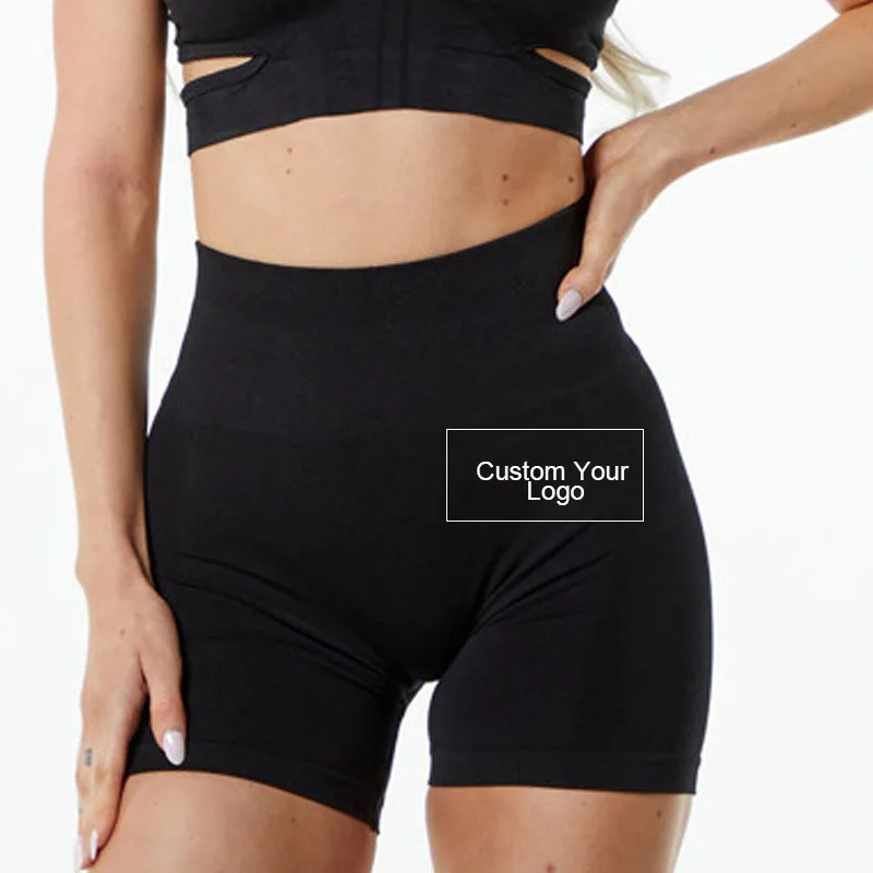 

Summer Seamless Running Sports Shorts High Waist Belly & Hip Lift Fitness Bottoms Yoga Shorts