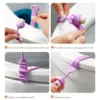4PCS Toilet Seat Lifter Tab Avoid Touching the Toilet Lid, Silicone Toilet Lid Opener Household Creative Handle Toilet Accessory 6
