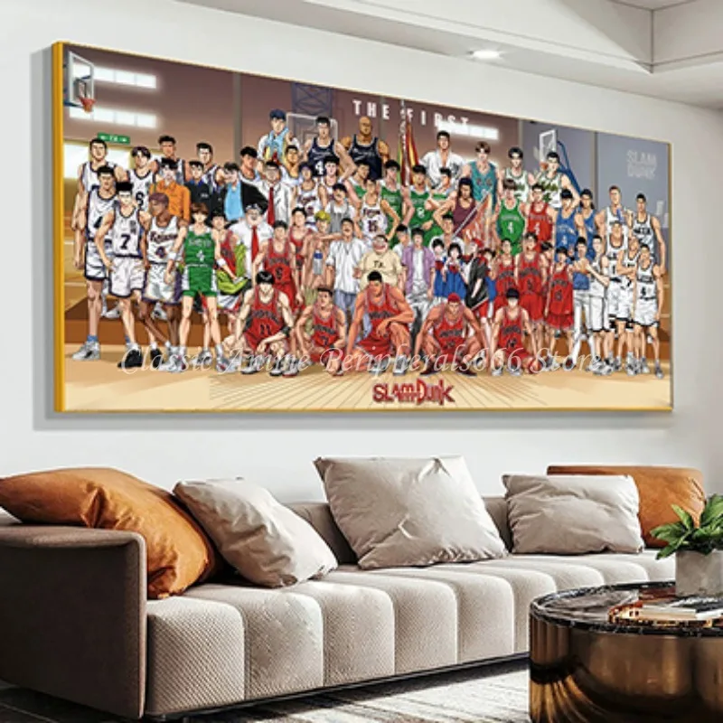 

Аниме-Декор Slam Dunk Master, картина для спальни, постельного белья, Сакура, Цветочная дорожка, подвесная картина, современный фон для дивана, настенная роспись