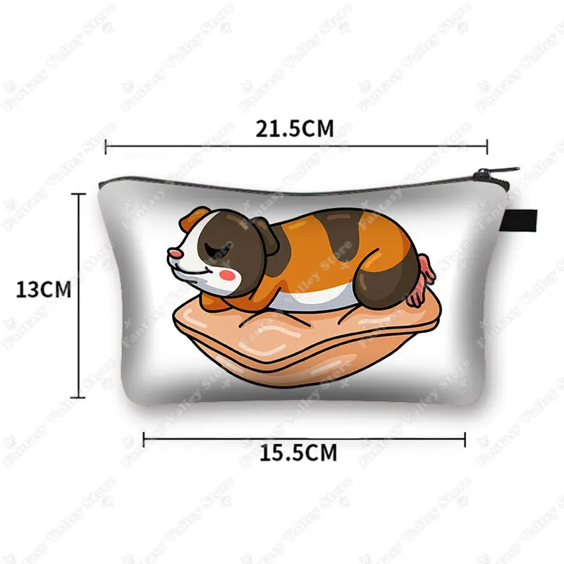 Charming Pet Print Cosmetic Case - Makeup Bag and Beauty Organizer Zipper Pouch