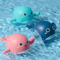 1Piece Baby Bath Toys Pool Beach Classic Chain Clockwork Water Toy Bathing Cute Duck Turtle Dolphin For Kids Water Playing Toys 1