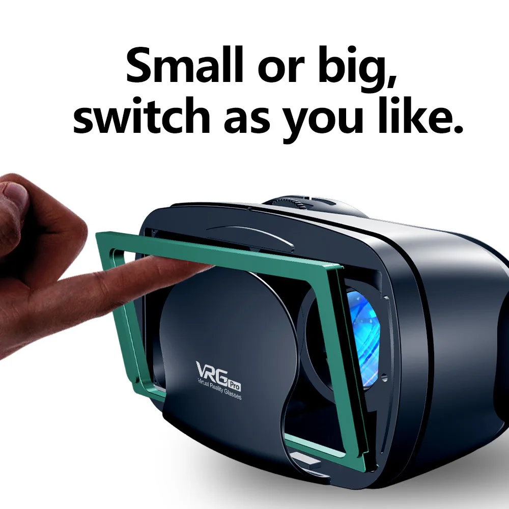 Lente de Tela Binóculos com Controlador Novo Headset Óculos Inteligentes Realidade Virtual Cheia Capacete Smartphone Móvel 7 Polegada Lente 3d vr - Image 3
