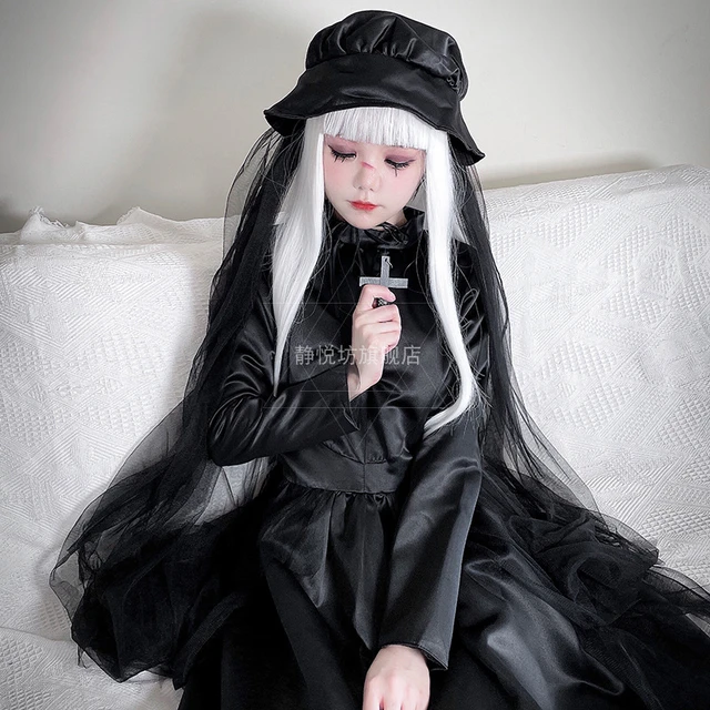 Plus Size Ghost Bride Nun Cosplay Anime Terror Zombie Suit Vampire Witch  Dark Long Dress Disfraz Halloween Costume for Women - AliExpress