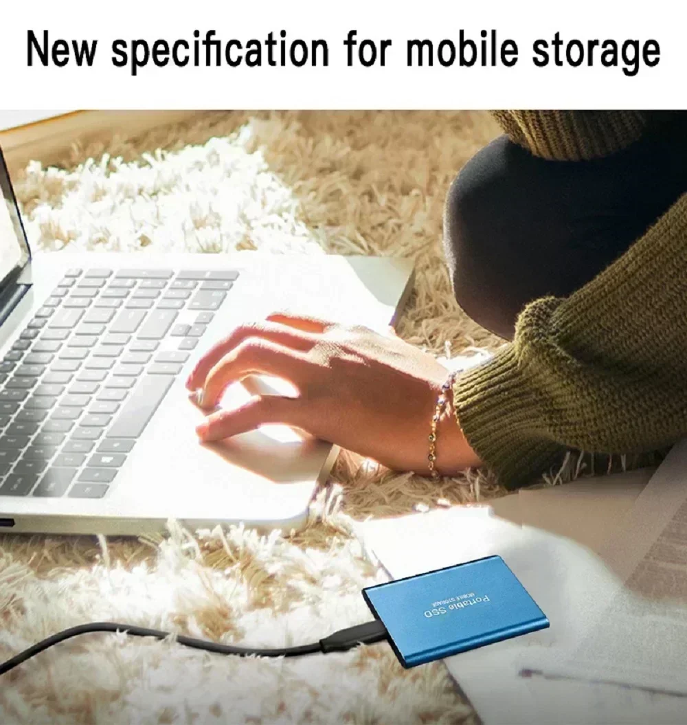 Original Hard Drive 2TB Portable SSD High Speed External Hard Drive 128TB USB3.1 Type-C Solid State Disk for Laptop/Phone/MAC