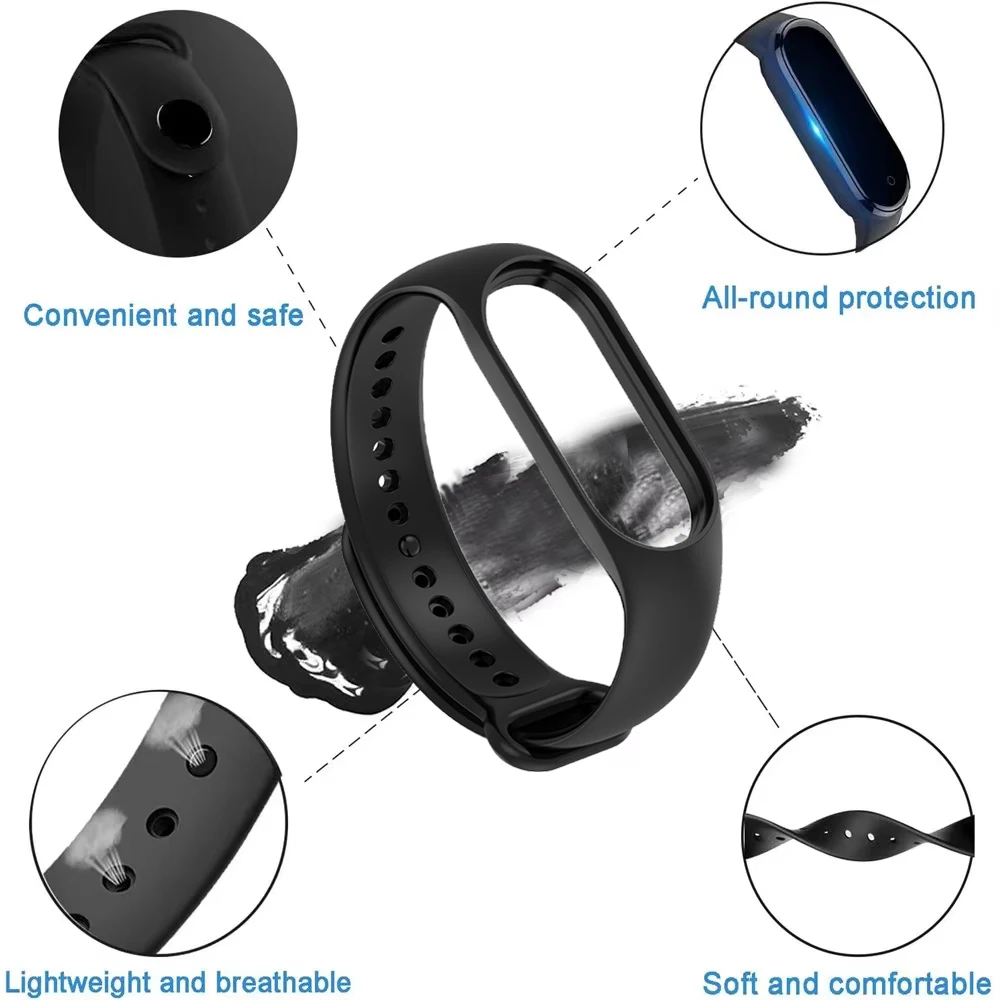 Durable Sports Silicone Strap for Fitness Tracker Bracelet