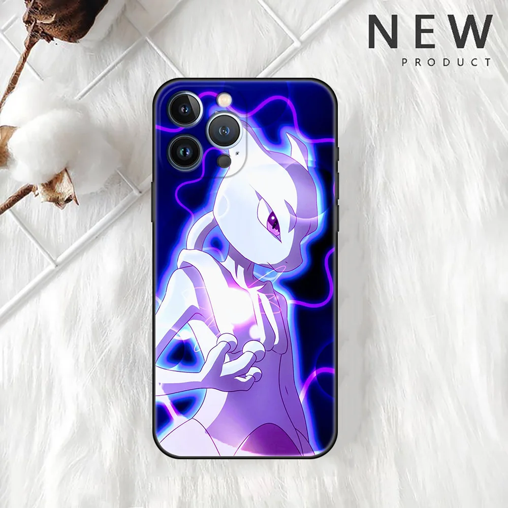 thumbnail image 1 of Funda de silicona negra para Apple iPhone, funda suave de juego de Pokémon para iPhone 13 Pro Max, 11, 12 Mini, 15, 14 Plus, 7, 8, XR, 1 of 5