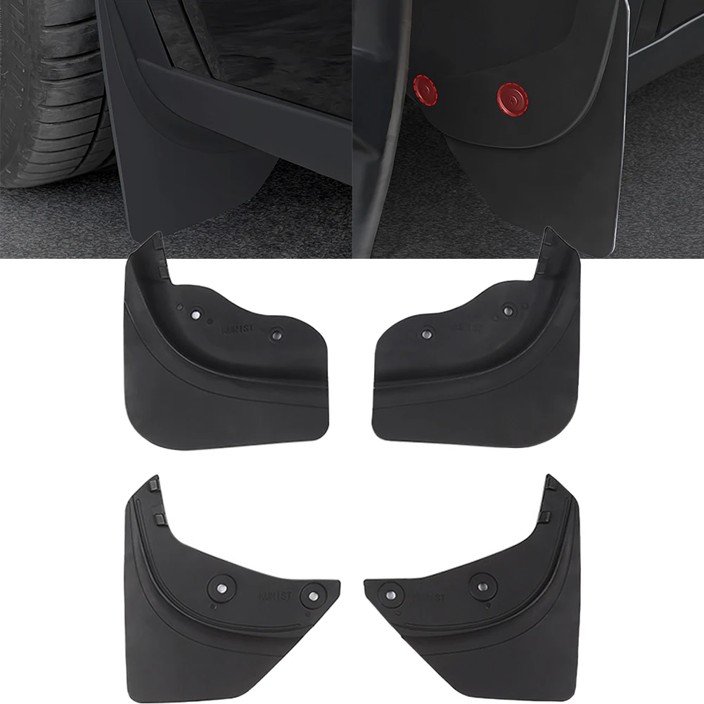 

Car Mudflaps Splash Guards Mudguards Front Rear Fender Protector For Tesla Model Y 2021-2023 ABS Black Mud Fender Accessories