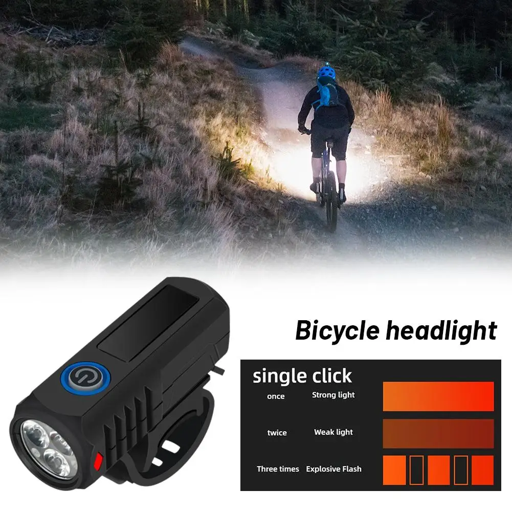 Rechargeable LED Front Bike Light for Mountain Cycling