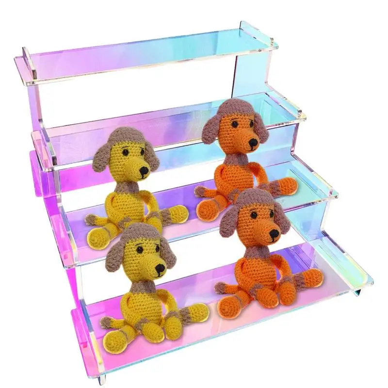 

Rainbow Acrylic Display Stands Rainbow Clear Jewelry Display Riser 4 Tiered Jewelry Display Shelf With Rainbow Colors For