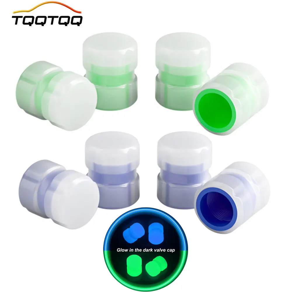 

4/8Pcs Tire Valve Stem Caps, Glowing Tire Air Caps Cover Tire Valve Caps Universal for Car, Truck, SUV, Motorcycles, Bike