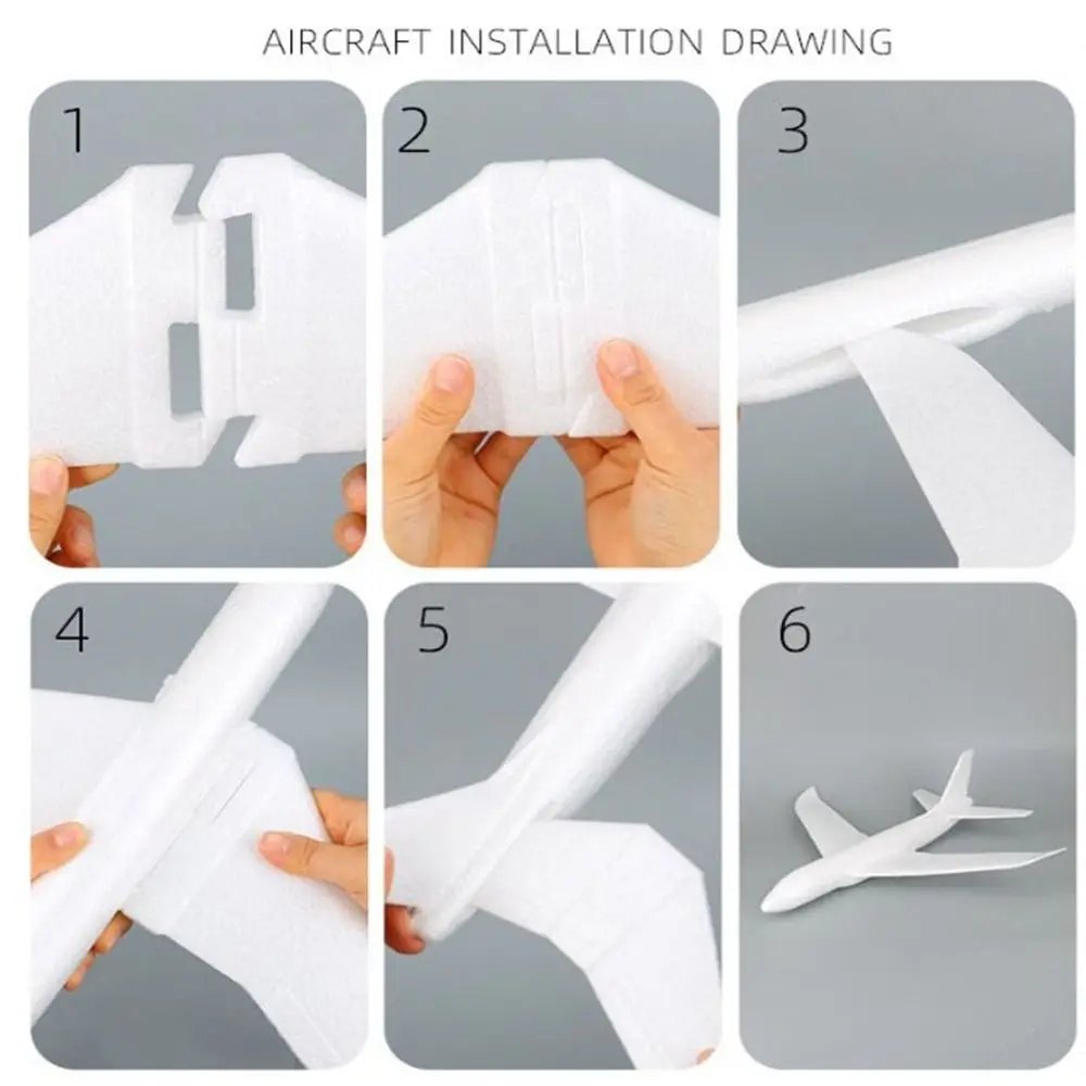 New 49*45cm Foam Glider Airplane Large 2 Colors Outdoor Toy Flying Toy Outdoor Hand Throwing Toys 6
