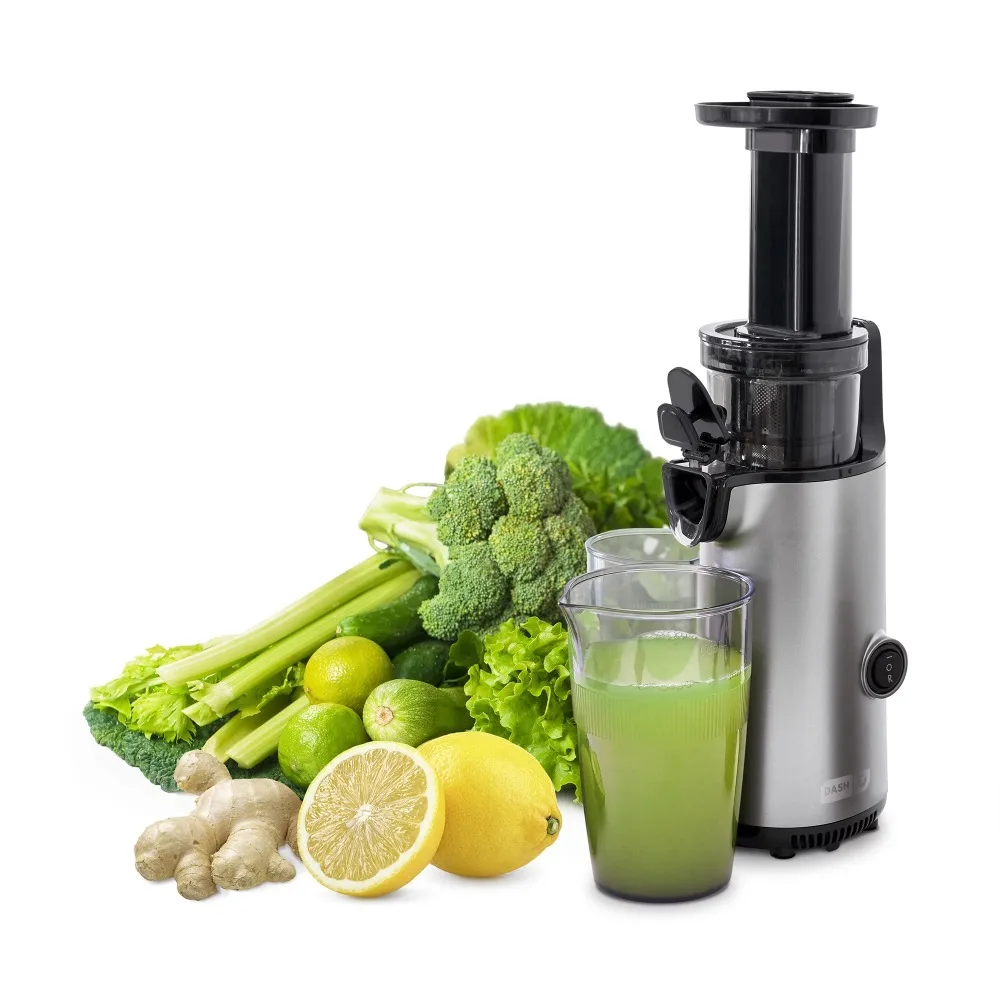 DASH Compact Masticating Slow Juicer, Easy To Clean Cold Press Juicer with  Brush, Pulp Measuring Cup and Juice Recipe Guide AliExpress