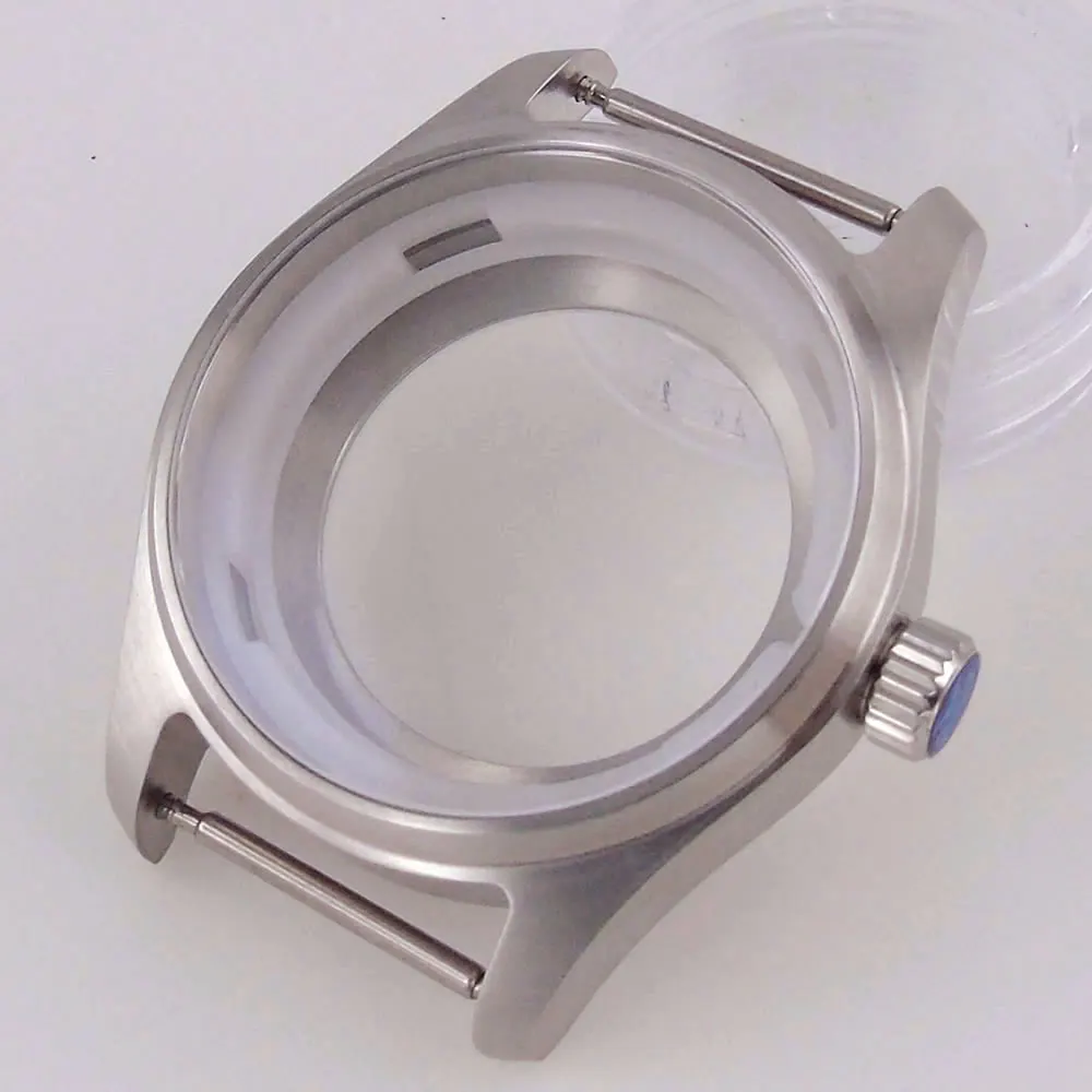 Vintage Titanium & Steel Pilot Watch Case with Sapphire Glass - Waterproof Edition