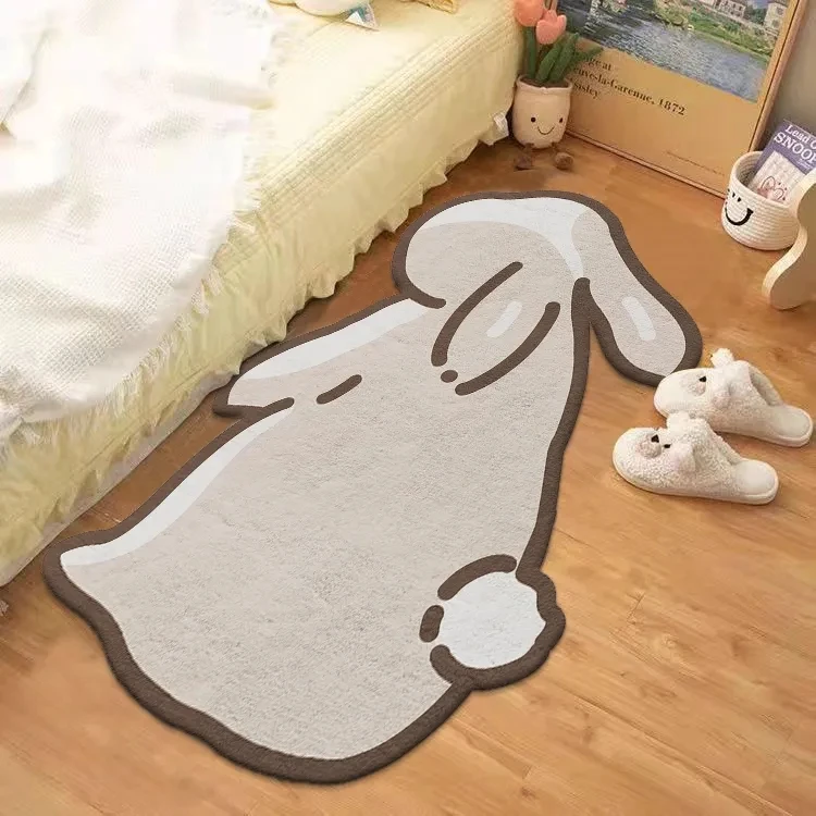 Cartoon Rabbit Pray Fluffy Long Carpet Fluffy Soft Bedroom Bedside Rug Kids Non-Slip Baby Living Room Mat 러그 Alfombra 3