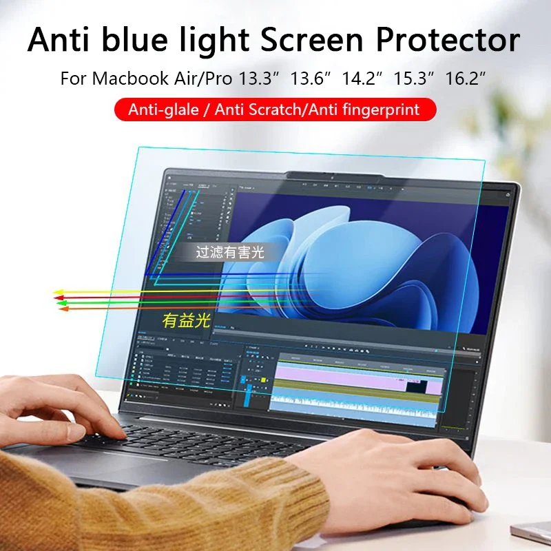 

Eye Protection Screen Protector For Macbook Air 13 13.6 15.3 M2 Pro 14 16 2023 Anti-Glare Anti blue light Matte Laptop Film PET