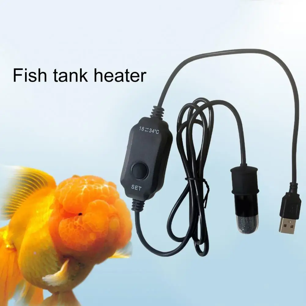 AquariumHeaterLongLifespanUSBDigital5VVoltageMiniTemperature
