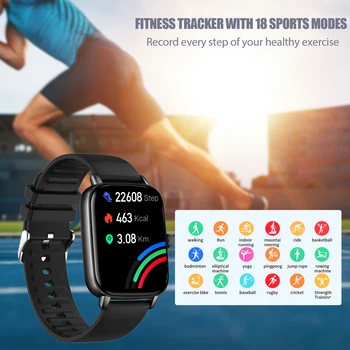 LaNikar Smart Watch 1.69'' Full Touch Screen Fitness Tracker Bluetooth Call DIY Dials Women GTS 3 Smartwatch For Android iOS