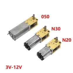 Compact Worm Gear Motor with All - Metal Gearbox and Right Angle Output Shaft, DC Voltage Range 3V - 12V, Speed 4 - 762 RPM - (C)13 - 53rpm
