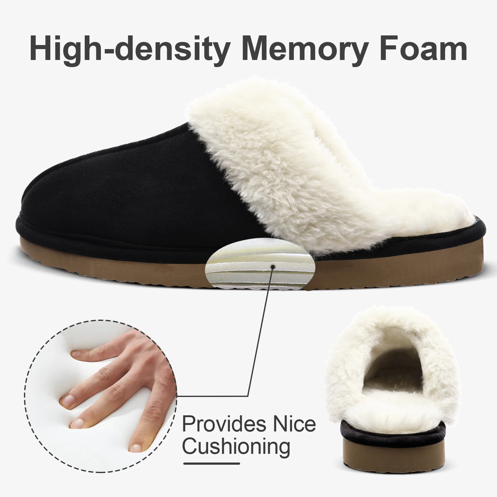 Fluffy Memory Foam Fur Slippers for Women - true deals club