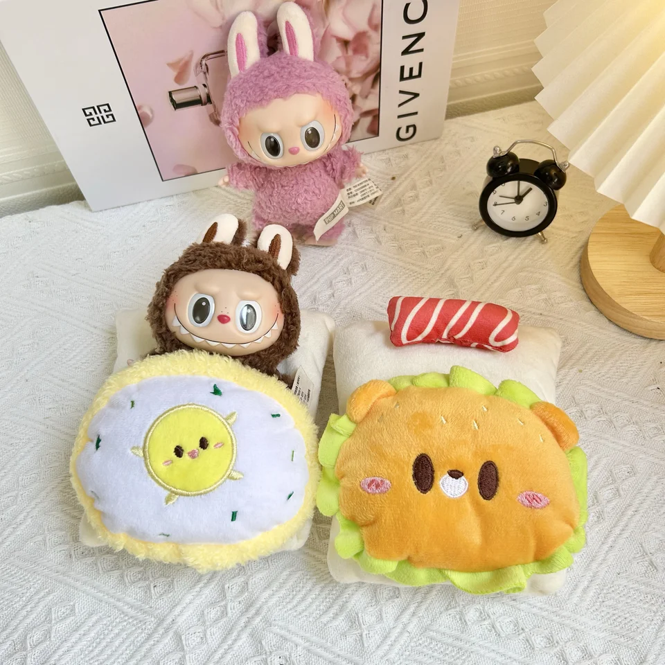Ropa Labubu Set trapunta e pigiama per bambola Set da tre pezzi per 15/17 cm Labubu Accogliente lettino Calore domestico Giocattolo Ragazza regalo  26