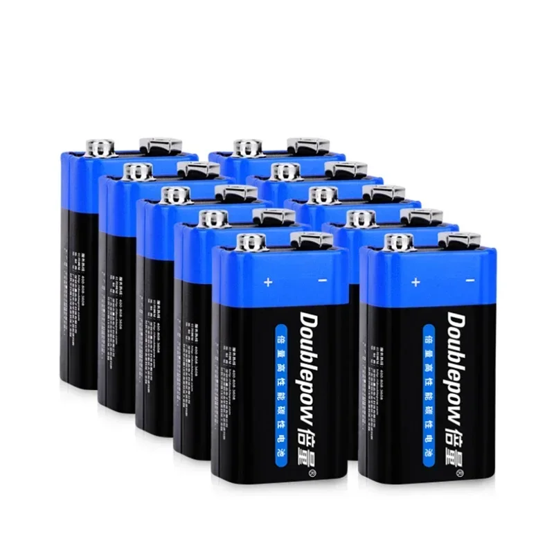 1-10PCS 9V Disposable Carbon Battery for Multimeter Alarm Microphone