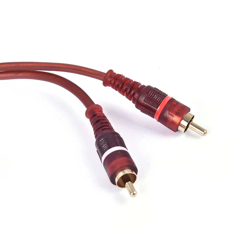 1PC 1.5m Cable Dual RCA Male to Dual 6.35mm 1/4 inch Male Mixer Audio Cable