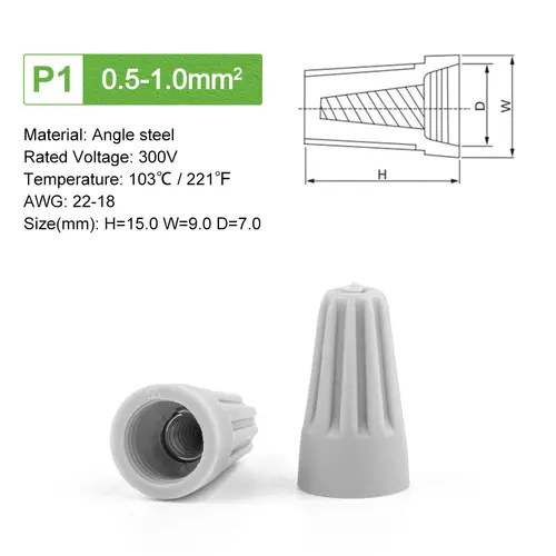 50PCS Colorful Electrical Insulated Crimp Twist Terminal Quick Wire Connector Nut Spring End Cap Connection - Image 7