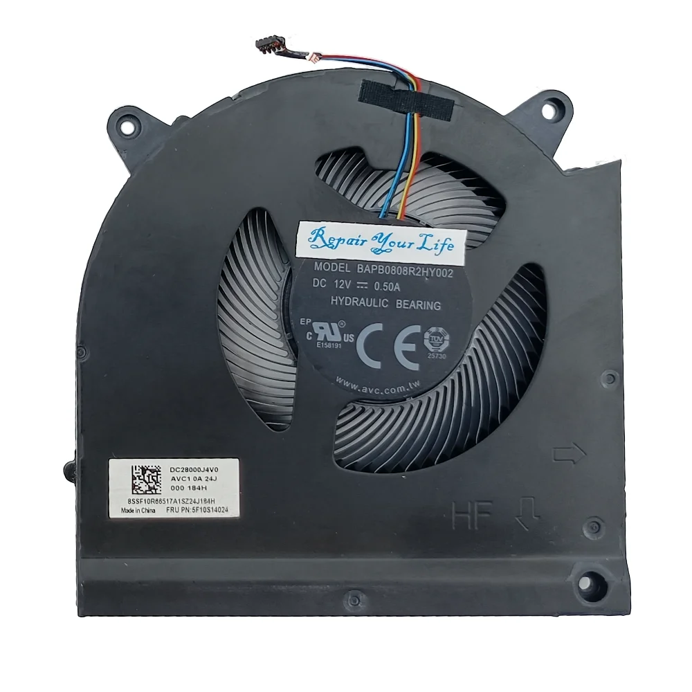5F10S14024 Laptop Cooling Fan For Lenovo Legion S7 16IAH7 82TF 16ARHA7 82UG Y9000X Cooler Fan 5F10S14025 BAPC0808R2HY002
