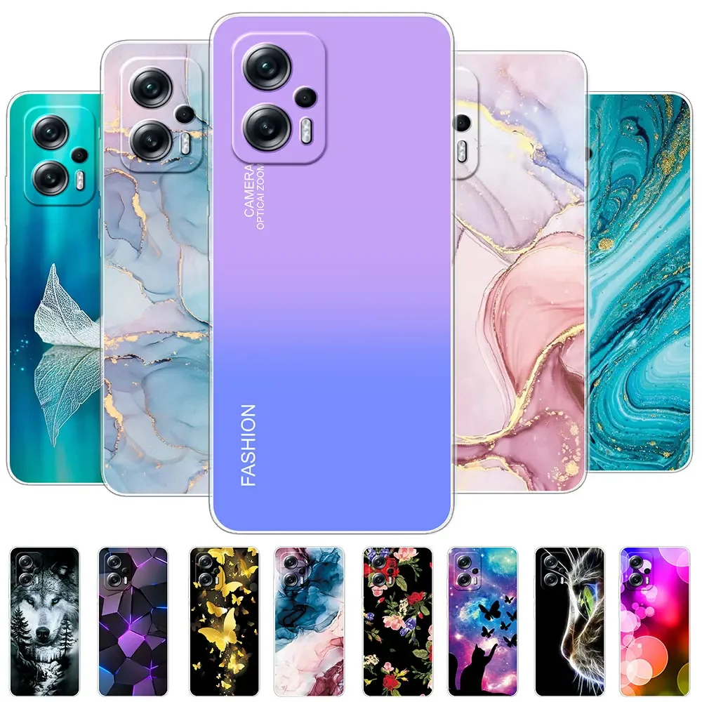 Clear Patterned Bumper TPU Silicone Case - Soft, Stylish Back Cover with Enhanced Protection