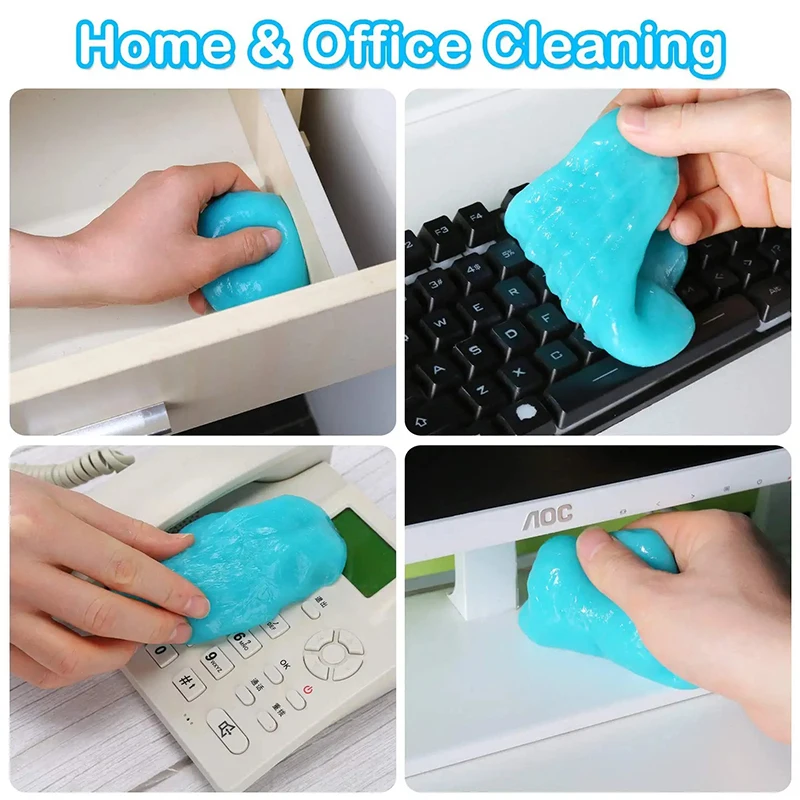 Car Cleaning Gel Car Cleaning Gel Slime for Cleaning Machine Auto Vent Car Wash Interior Dust Remover Glue Computer Keyboard Dirt Cleaner