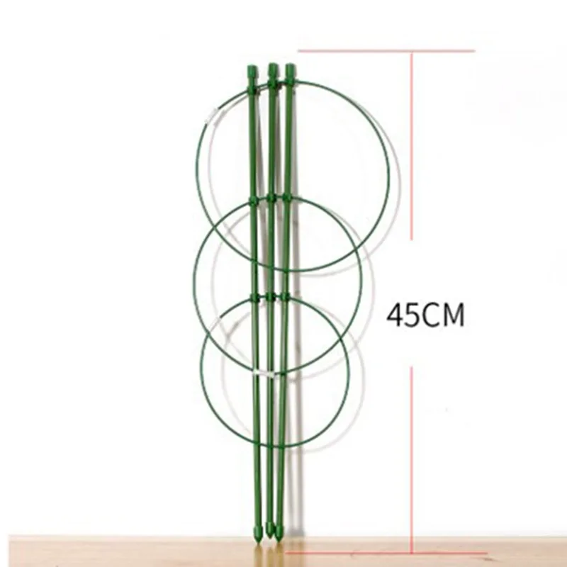 1 /3Pcs Durable Creative Climbing Vine Rack 45cm Plastic Coated Iron Plant Support Frame Garden Balcony Plant Flower Trellis
