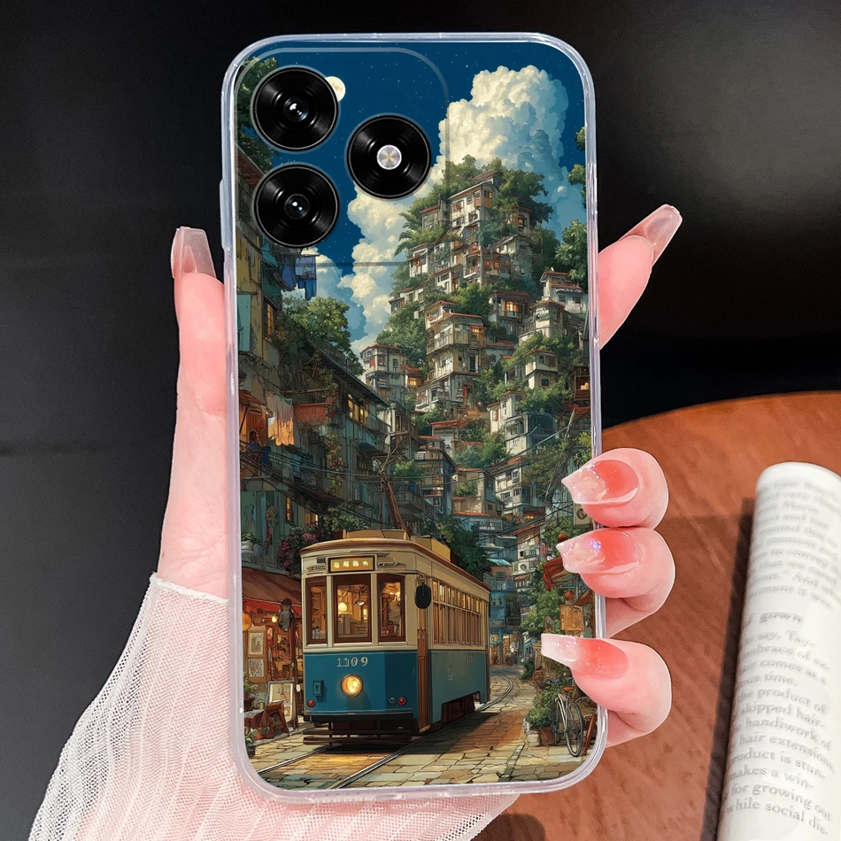 Lovely Animal Cartoon Soft Clear Silicone Phone Case - Lightweight and Durable Cover