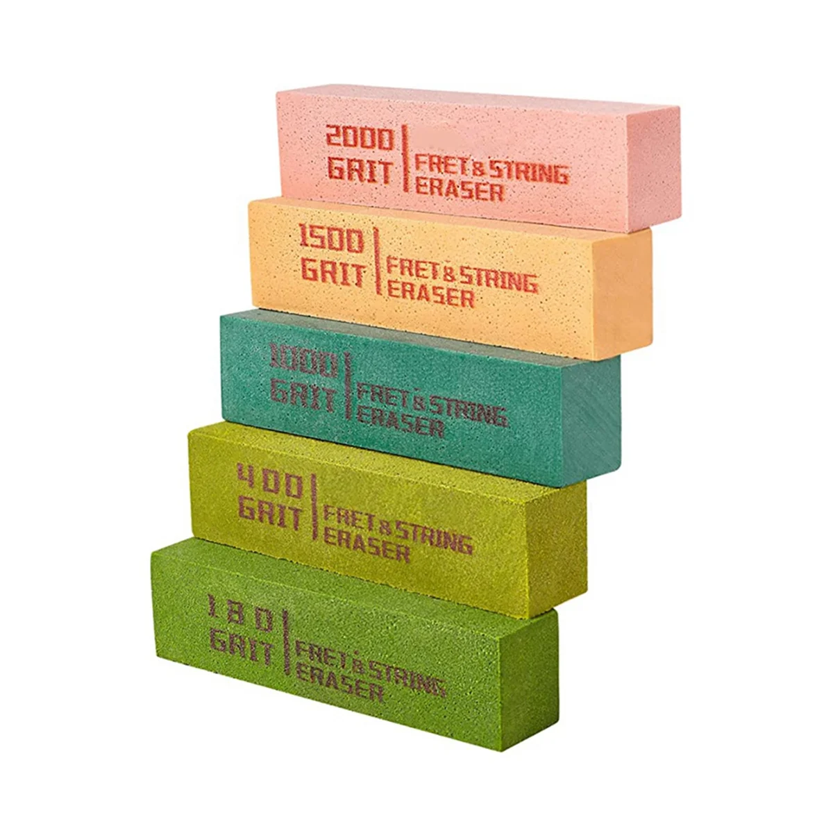 

Fingerboard Eraser for Guitar, Fingerboard Polishing Rubber Block for Fingerboard Cord and Metal, Set of 5