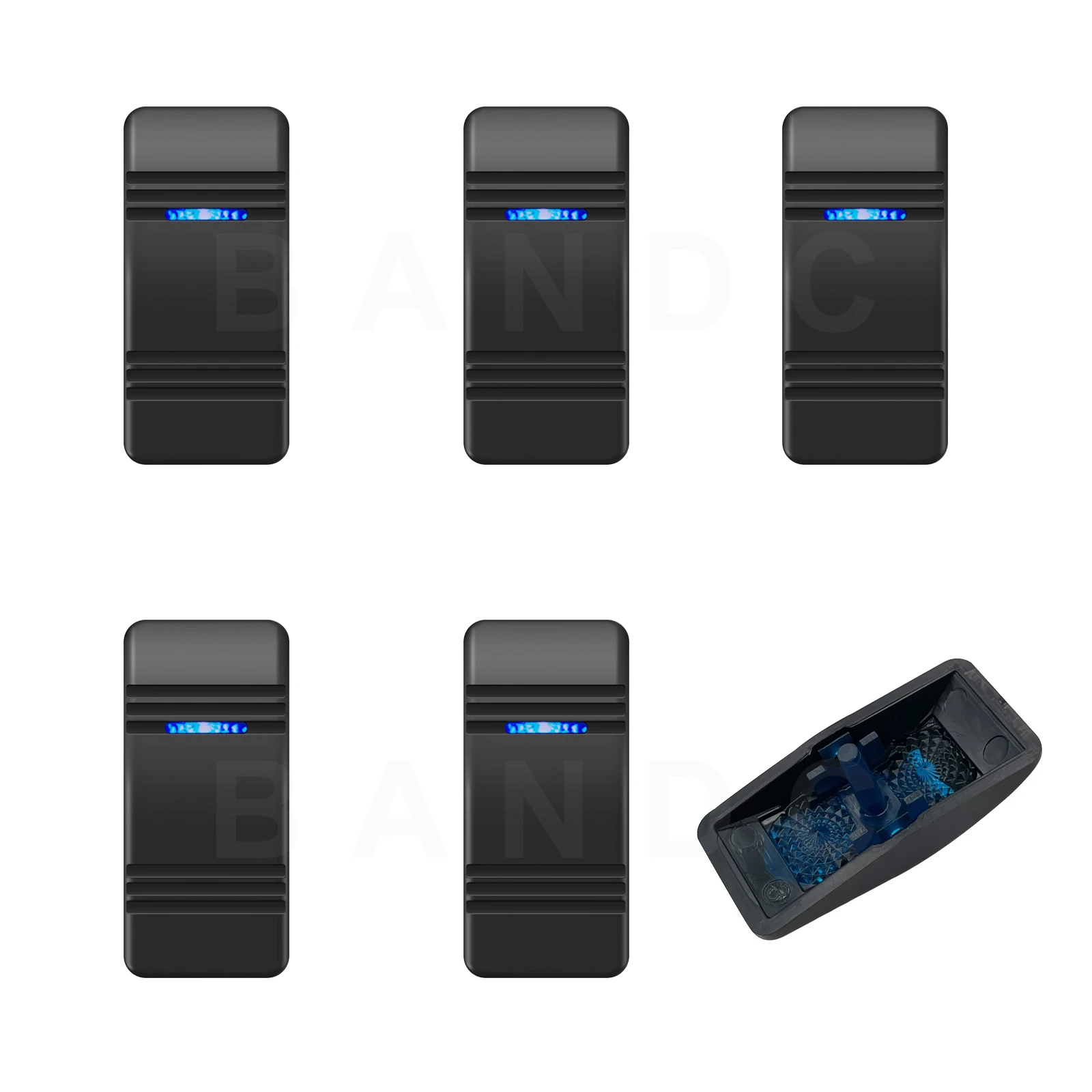 6PackMarineBoatRockerSwitchCoverCapforCarlingActuatorRocker