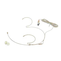 Double Earhook Headset Microphone Headworn Omnidirectional Condenser Cartridge Microphone For Sennheiser For Shure Wireless 3