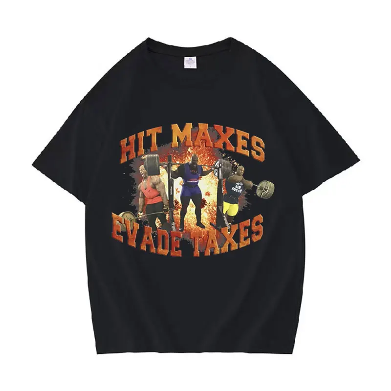 Maculard Coleman Hit Maxes Evade Tax Gym Graphic T-Shirt Tendenza Uomo Vintage Gothic Tshirt Moda T-Shirt Oversize Streetwear
