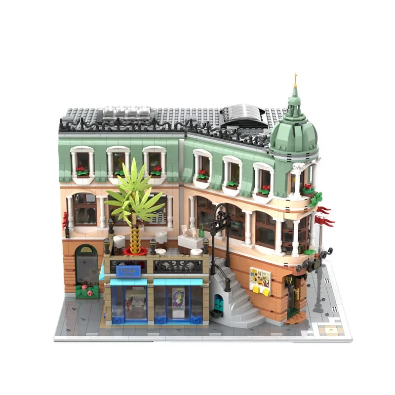 Moc-109478 City Street View Boutique Hotel Extension Assemblato Splicing Block Modello; 4220 Parti Regalo Giocattolo Di Compleanno Per Bambini
