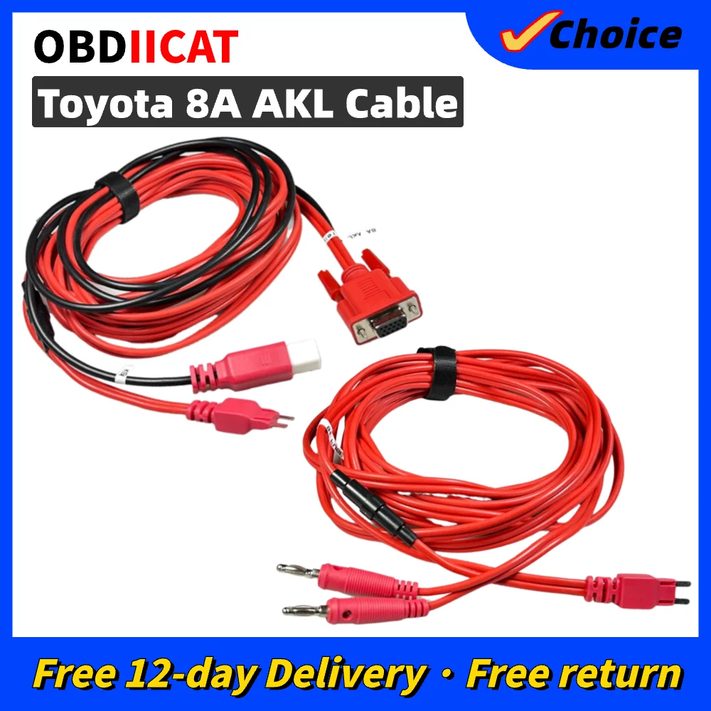 Toyota 8A AKL 케이블 비 스마트 키 모든 키 분실 어댑터, APB112 및 G-Box2 G BOX2 자동차 진단 케이블로 작동, 최신