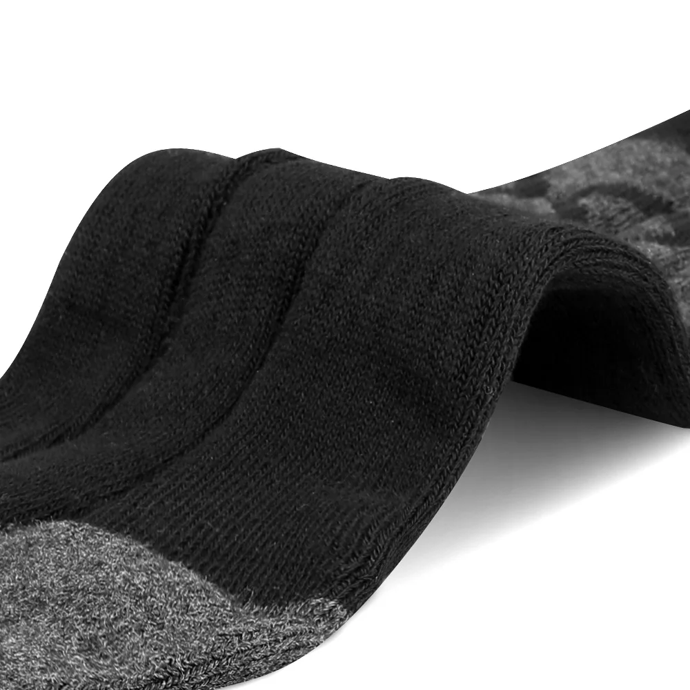 Calzini Alti Al Ginocchio Donna, Invernali Spessi, Caldi, Cotone, 3 Paia, Colore Nero, Per Escursionismo E Lavoro