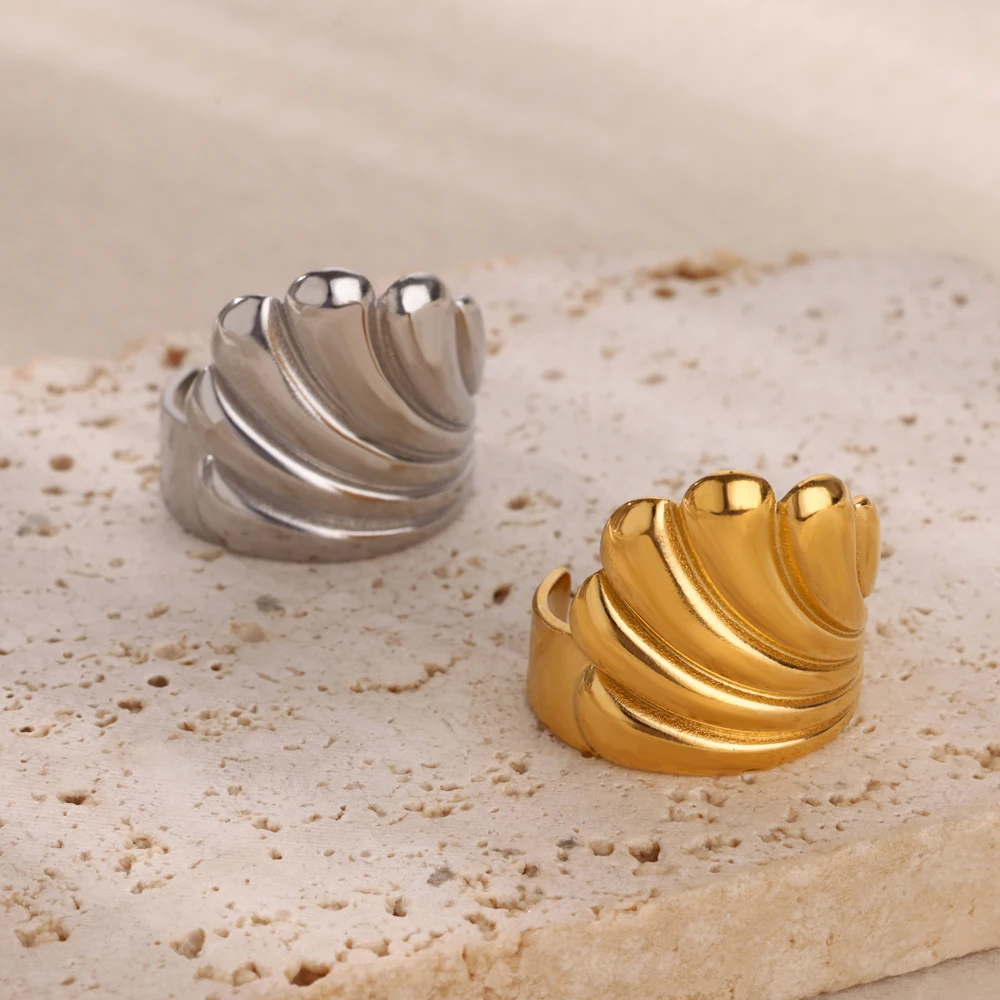 Gold Plated Stainless Steel Sea Shell Crab Rings Women Marine Organism Finger Ring Fashion Christmas Funny Jewelry Gift fashion rings,fashion ring